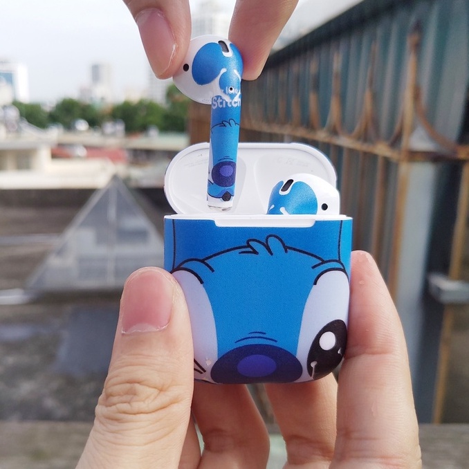 Miếng dán skin cho AirPods in hình thiết kế - Stitck atk112 [AirPods 1 / 2 / pro]