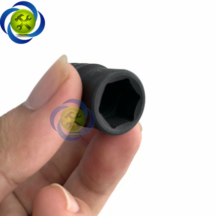 Tuýp 13mm 3/8 Kingtony 353513M loại ngắn 6 cạnh màu đen