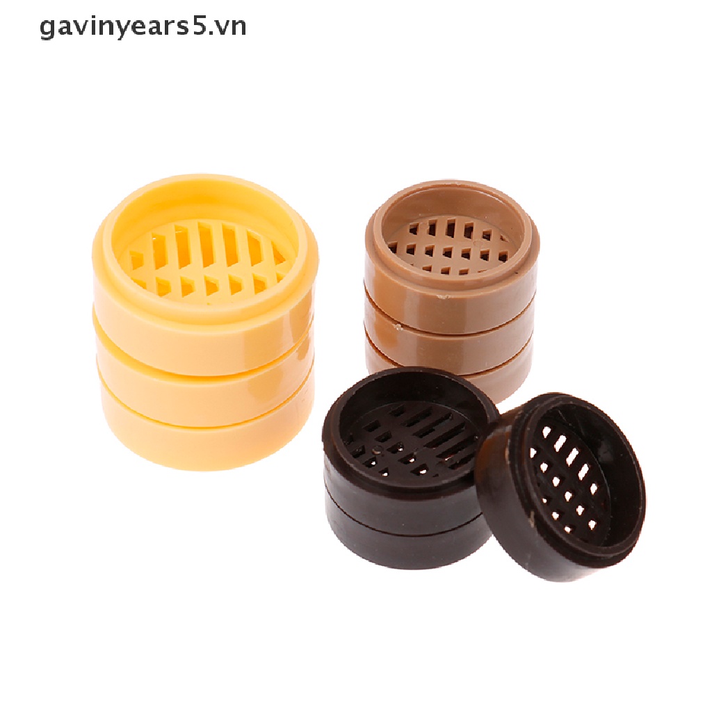 Set 3 Khay Đựng Thức Ăn Đồ Chơi Mini Màu Trắng Cho Nhà Búp Bê