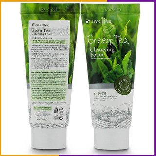 [CHÍNH HÃNG] SỮA RỬA MẶT TRÀ XANH 3W CLINIC GREEN TEA CLEANSING FOAM - MĨ PHẨM HÀN QUỐC TRẮNG DA MẶT