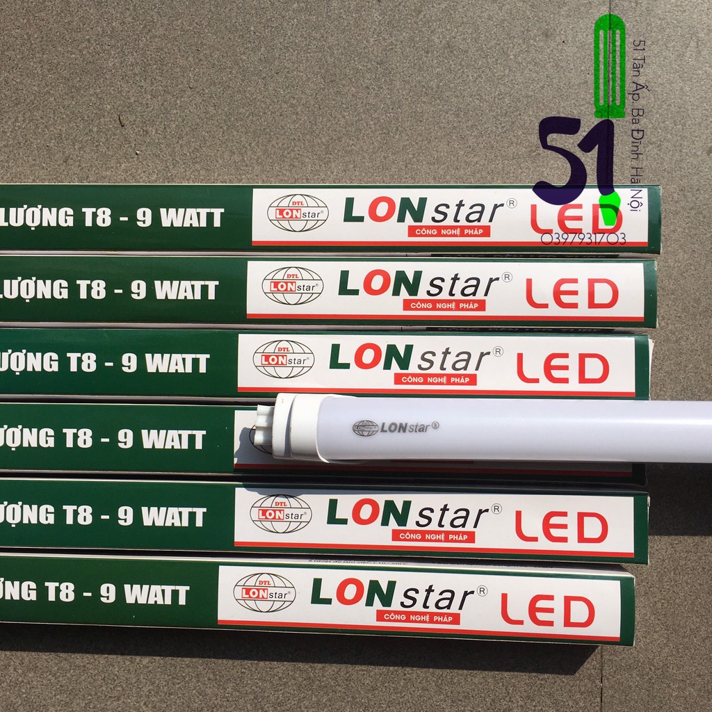 Bóng tuýp led LONstar lưng nhôm 60cm 9W