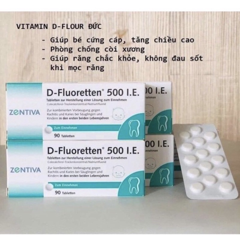 Vitamin D - Fluoretten 500 I.E. date 2023