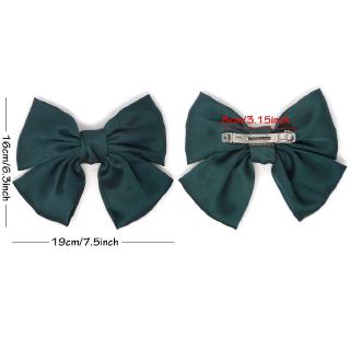 Kẹp tóc hình nơ cỡ lớn chất vải lụa satin mềm mại