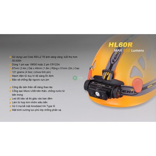 Đèn pin Fenix HL60R