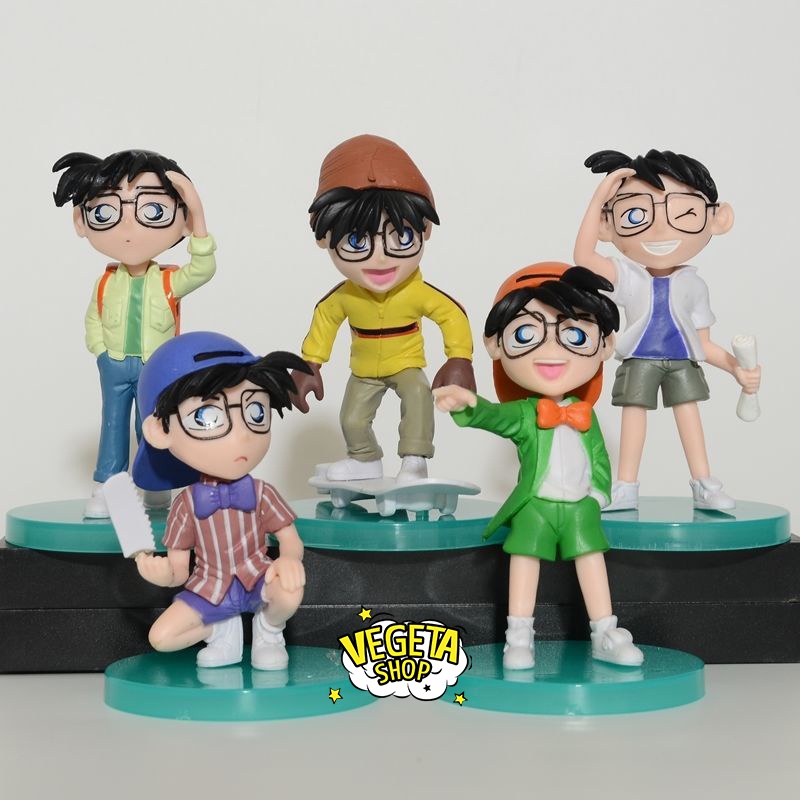 Mô hình Conan - Mô hình Shinichi - Mô hình Edogawa Conan Shinichi Kudo - Đế xanh lục bán lẻ tùy chọn mẫu - Cao 9~12cm