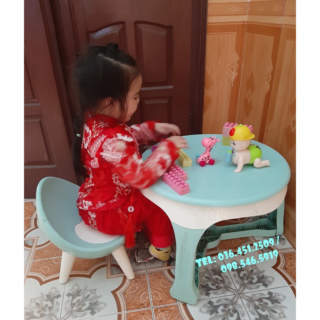 Bộ bàn ghế trẻ em mẫu giáo phong cách Hàn Quốc, bộ 1 bàn 1 ghế hình quả trứng chống mỏi lưng cho bé | BigBuy360 - bigbuy360.vn