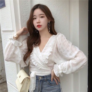 ÁO ULZZANG TRẮNG TAY DÀI