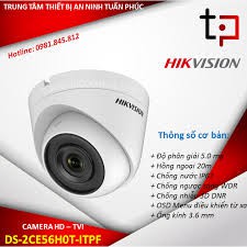 DS-2CE56H0T-ITMF Camera  HD-TVI   5MP - hồng ngoại 20m