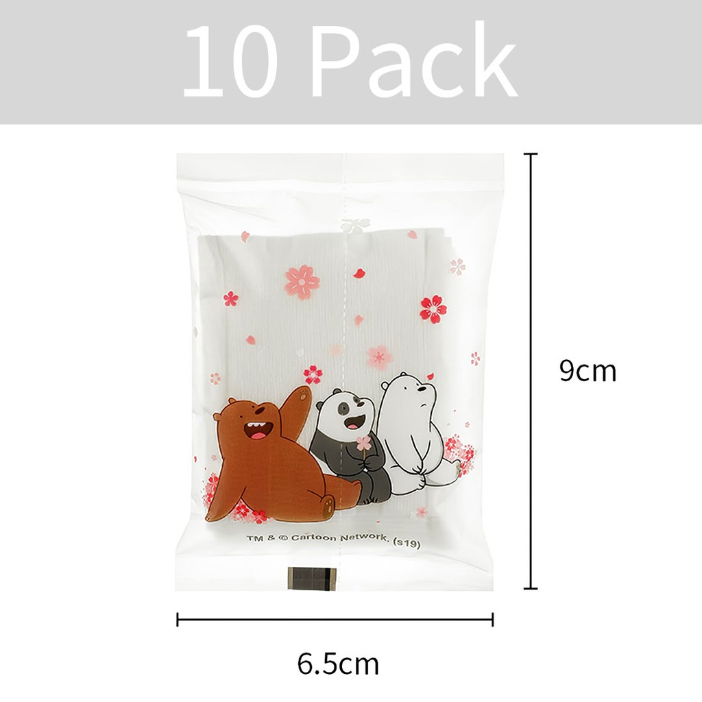Bông tẩy trang Miniso x We Bare Bears 3.0, 10miếng*10gói | BigBuy360 - bigbuy360.vn