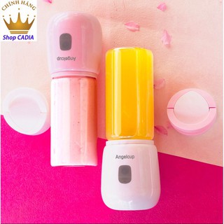 Máy Xay Sinh Tố Cầm Tay Bình Thủy Tinh 6 Lưỡi Sạc Pin Kèm Dây Sạc