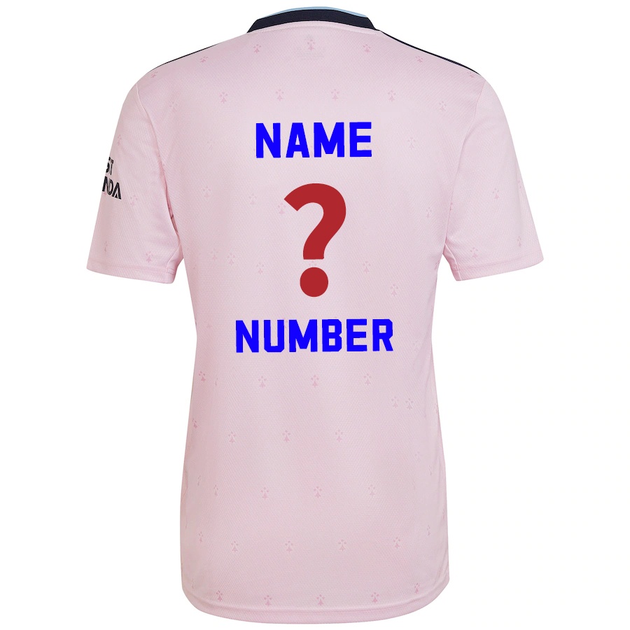 Áo Thun Số 22-23 Arsenal Sân Khách Màu Hồng Size s-4xl