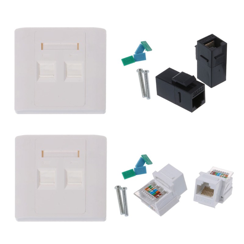 Ổ Cắm Kết Nối Mạng 2 Cổng Rj45