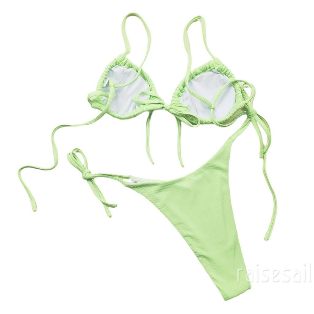 Bộ đồ tắm màu trơn thời trang xinh xắn quyến rũ dành cho nữ