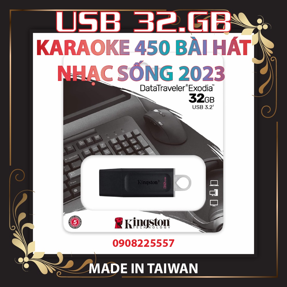 Usb 32Gb Toshiba Kioxia 3.2 Karaoke Beat nhạc Sống Melody 450 Bài Hát trên Tivi Đầu Đĩa
