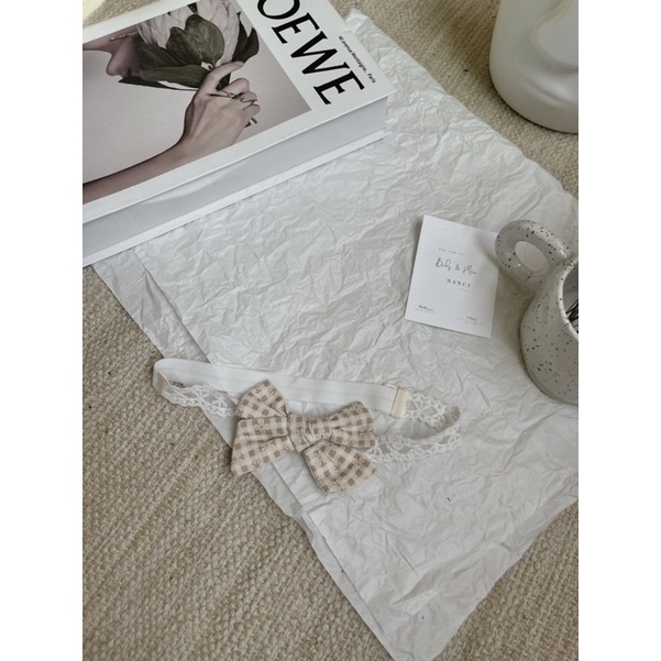 Cài tóc nơ ren em bé handmade Nanci room