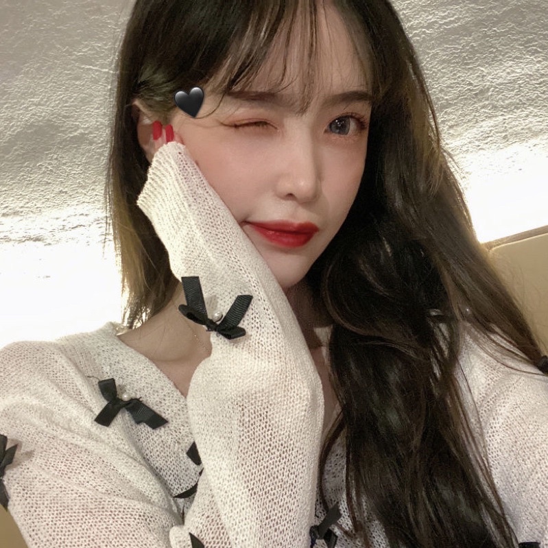 Áo Khoác Len Đính Nơ Hạt Ngọc Cực Xinh