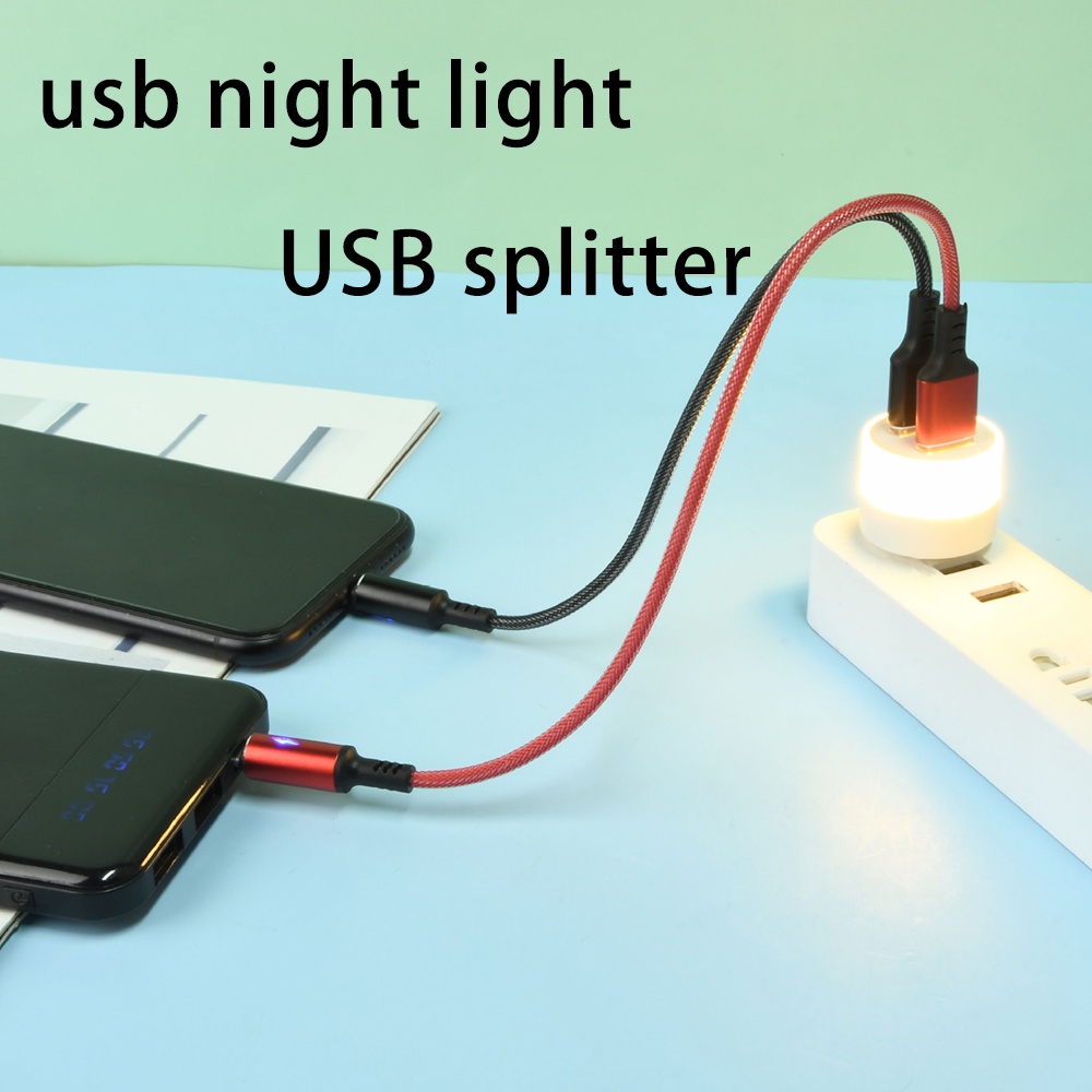 Đèn Ngủ Bảo Vệ Mắt Hình Tròn Cổng USB Kích Thước Nhỏ Gọn Có Thể Mang Đi Tiện Dụng