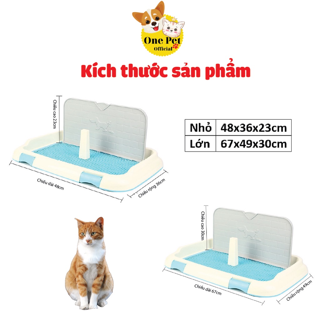 Khay vệ sinh cho Chó có tường và cột phù hợp mọi dòng Chó Corgi, Poodle, Pom... - One Pet Shop