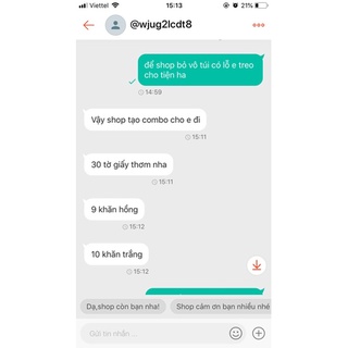combo khăn khách đặt