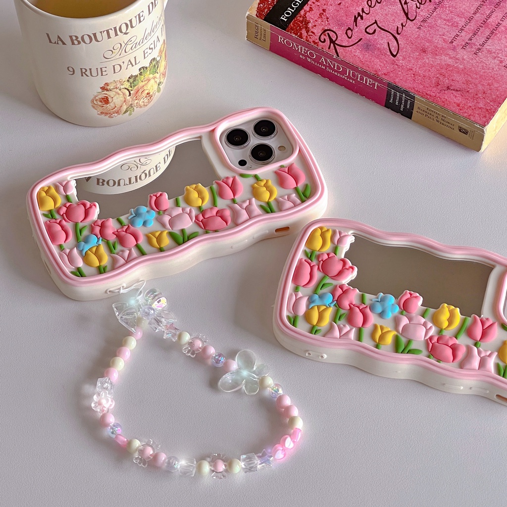Ốp Điện Thoại Silicon Mềm Hình Hoa tulip 3D Cho Iphone 14 pro max 13 pro max 12 pro max 11 pro max xs max xr x 7 8 6 6s plus
