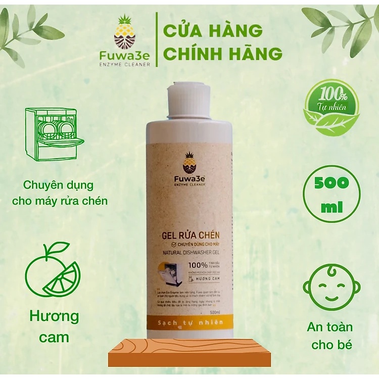 Nước rửa tay sát khuẩn /nước giặt Fuwa3e hữu cơ diệt sạch vi khuẩn và giữ ẩm, làm mềm và chống lão hóa da 3.8L
