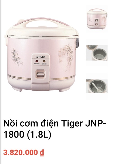 👍Nồi cơm điện Tiger JNP-1800 (1.8L)