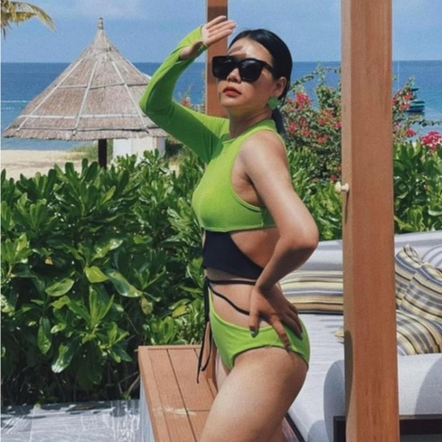 Bikini đi biển liền thân đồ bơi nữ cut out sexy HATI
