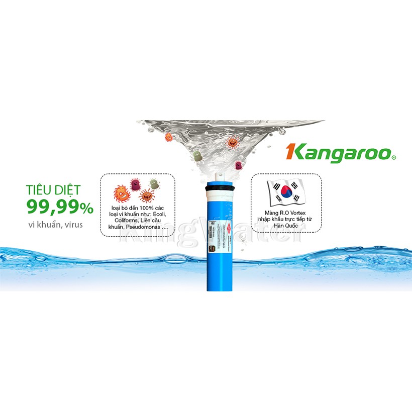 Máy lọc nước RO nhiễm mặn, lợ KANGAROO KG3500A VTU 10 cấp lọc