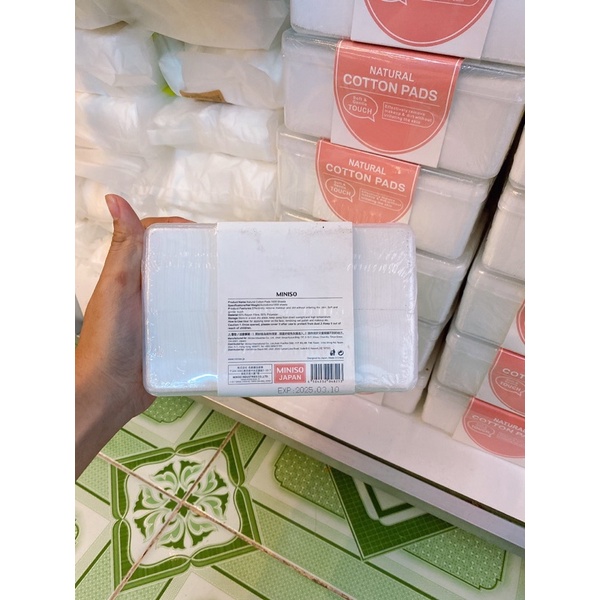 bông tẩy trang miniso 1000 miếng