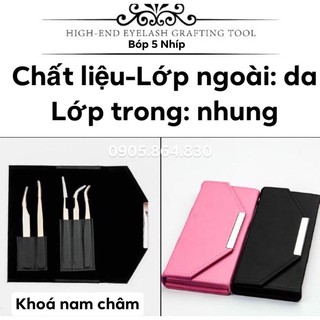 Ví nhung đựng nhíp nối mi, ví nhíp nối mi, bóp nhíp nối mi
