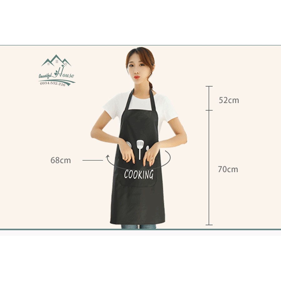 Tạp Dề Cooking [Nhiều Màu] - Vải Oxford Cao Cấp Chống Thấm Nước, Chống Bám Bẩn, Thời Trang Mẫu 1