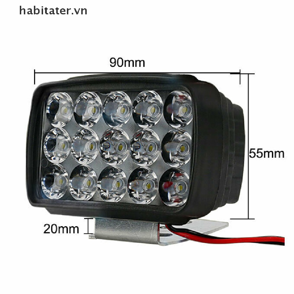 Đèn Pha 15 Bóng LED 1000LM Chuyên Dụng Cho Xe Mô Tô ATV UTV Scooter
