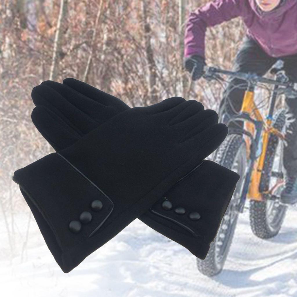 1 Đôi Găng Tay Bông Ấm Áp Xinh Xắn Cho Nữ