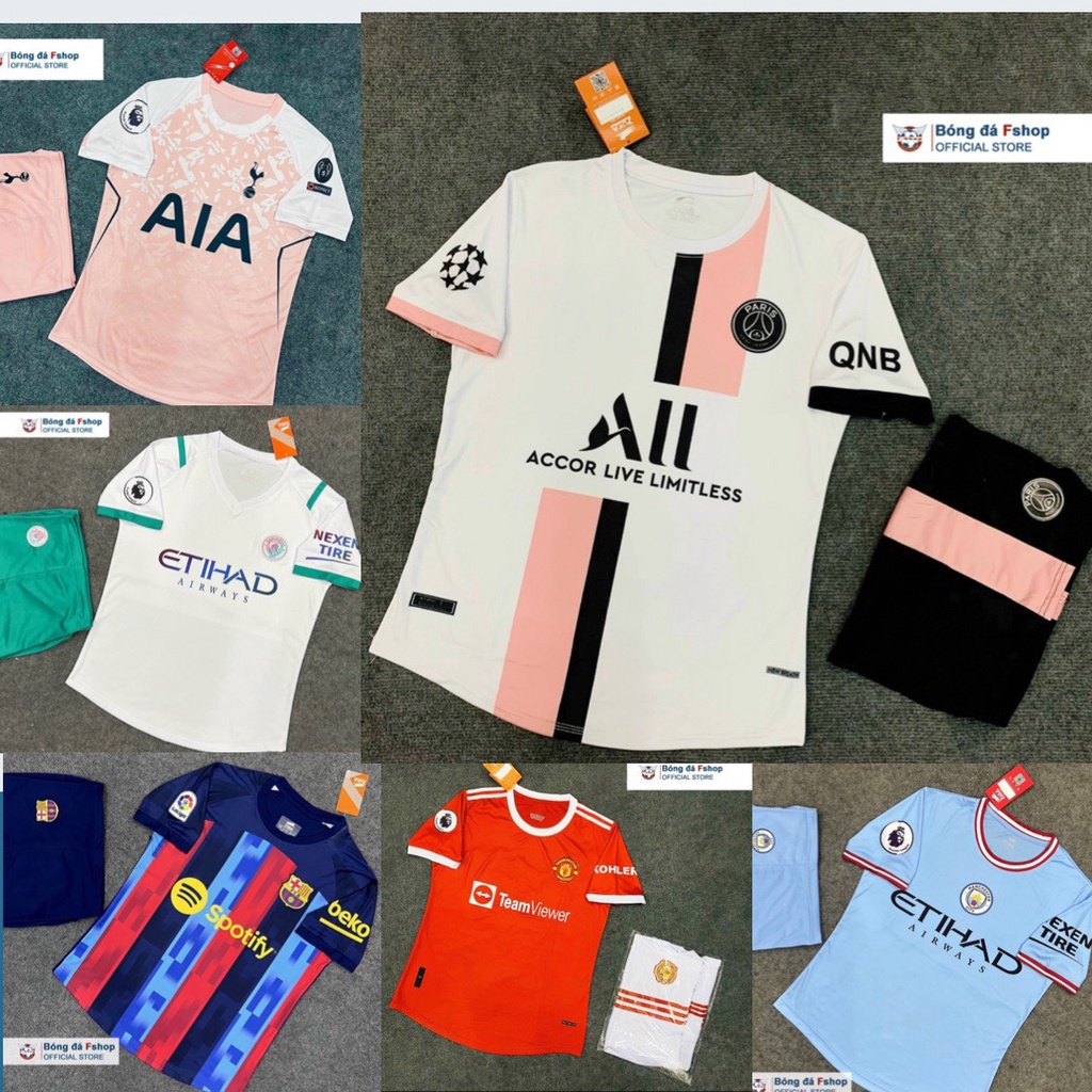 Bộ quần áo bóng đá câu lạc bộ ManCity và các CLB ngoại hạng Anh - Cộc tay