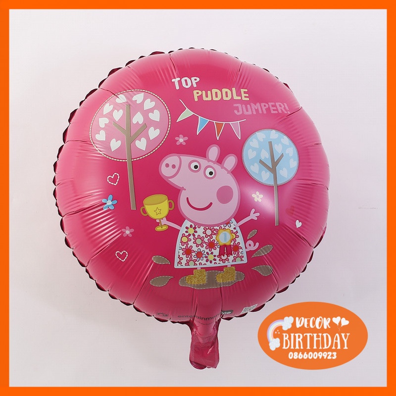 Bóng Heo Peppa 🎁FREESHIP🎁 Trang Trí Sinh Nhật Cho Bé Tuổi Heo Đáng Yêu, Bóng Dày Dặn, Nhiều Mẫu