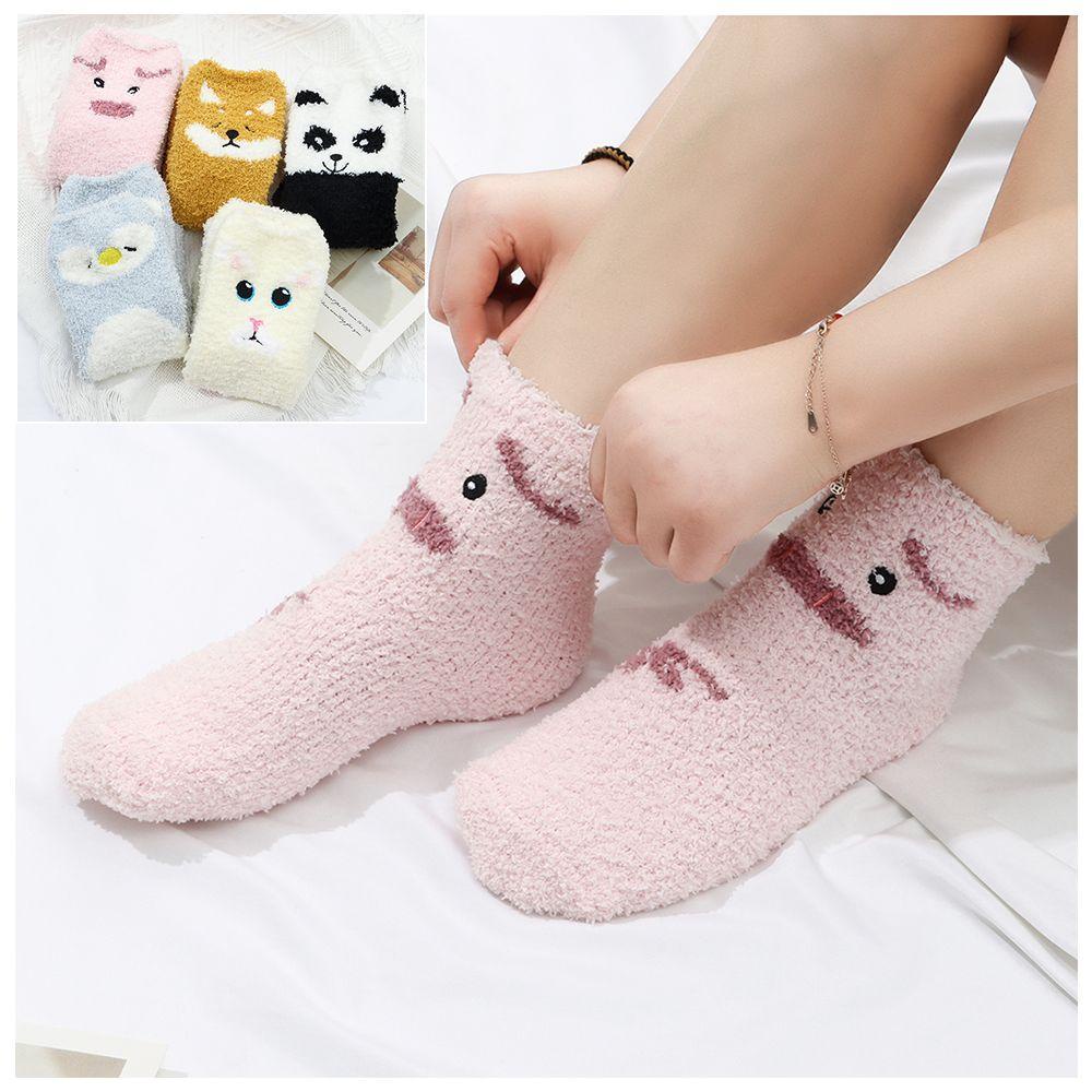 Vớ Lông Cừu San Hô Dày Dặn Ấm Áp Dễ Thương