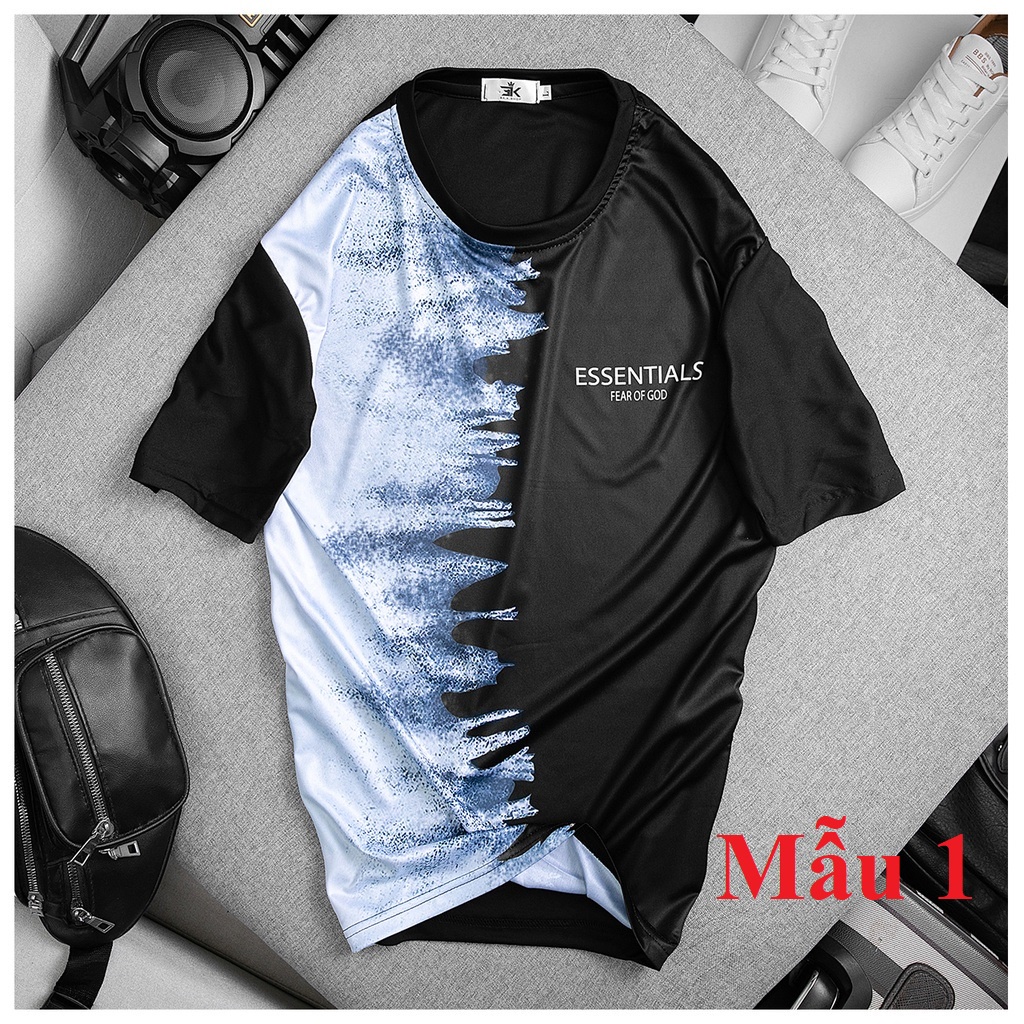 Áo thun nam ngắn tay,áo phông nam cổ tròn vải cotton in 3D cá tính DAJITO