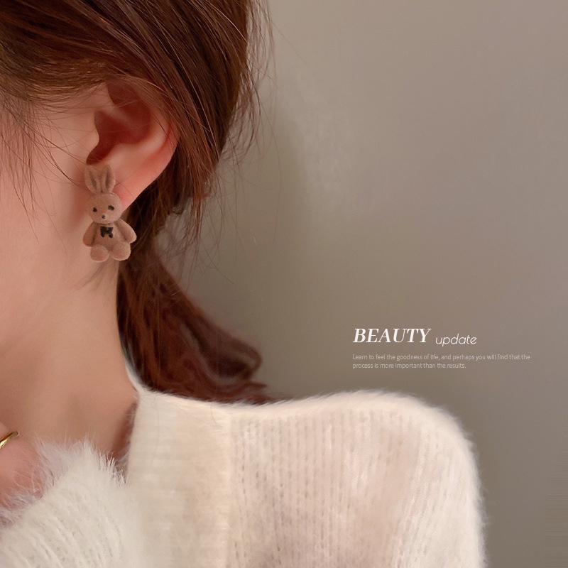 Đôi bông tai hình gấu/thỏ dễ thương cho nữ