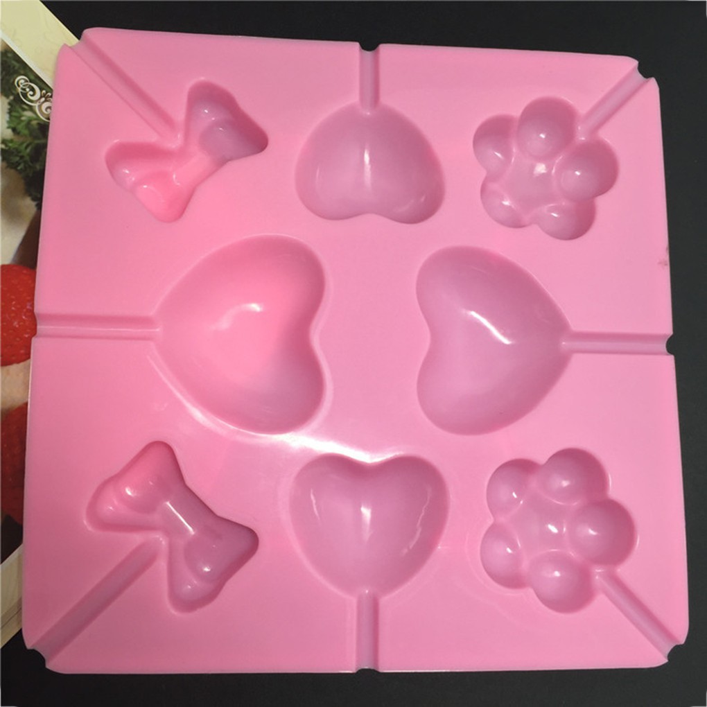 Khuôn silicone hình trái tim dùng trong làm bánh, làm kẹo đường