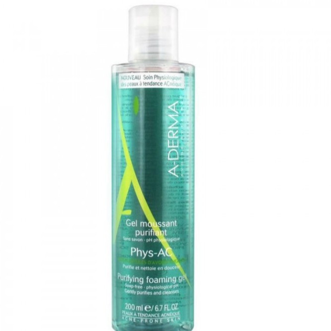 Sữa Rửa Mặt Aderma Phys-AC Gel Moussant Purifiant Pháp cho da dầu mụn nhạy cảm