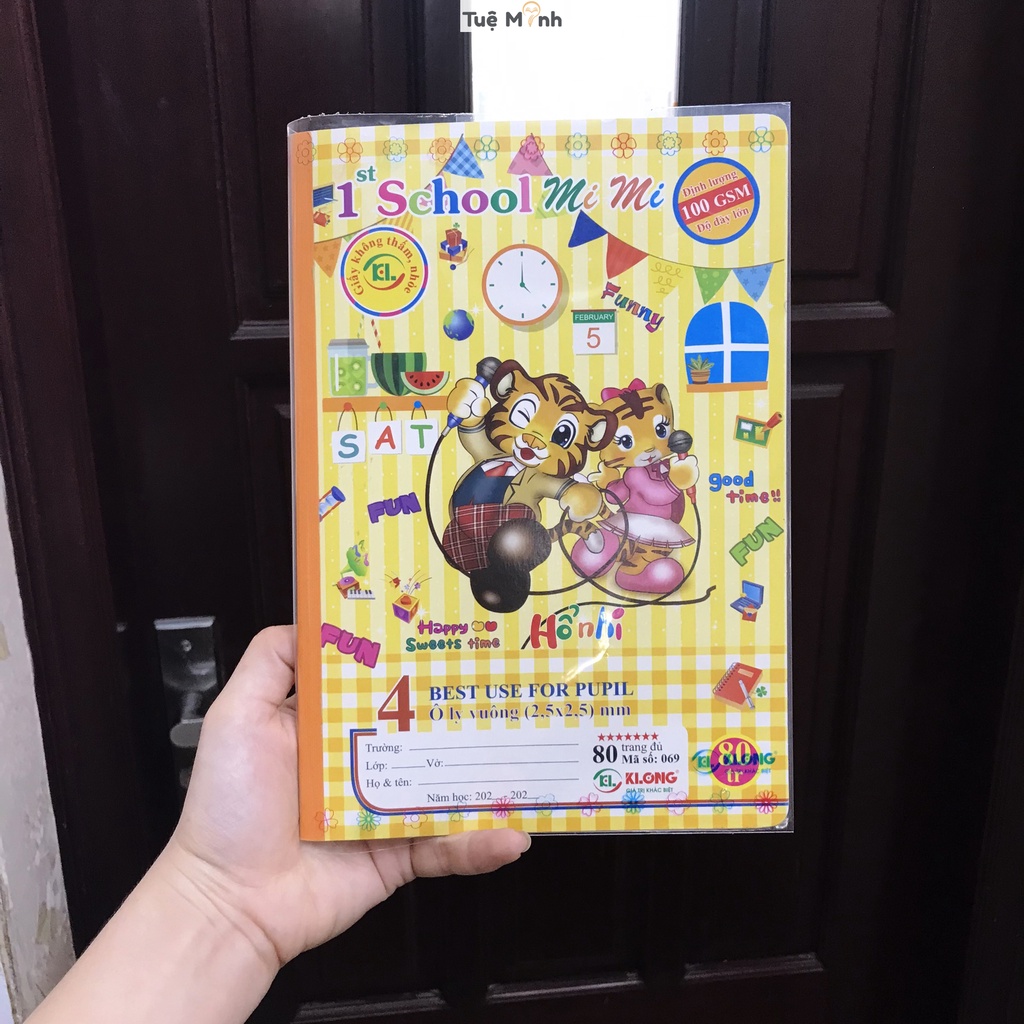 Tập 10 tờ Bọc sách giáo khoa, vở ô ly170 x 241mm Klong MS 418, túi nhựa bọc bìa sách vở chống nước