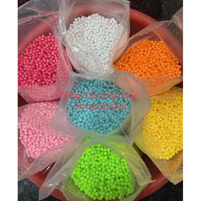 100G Chuỗi Hạt Tròn Xà Cừ Đục 6mm [Đủ Màu] Làm Phụ Kiện Trang Sức DIY