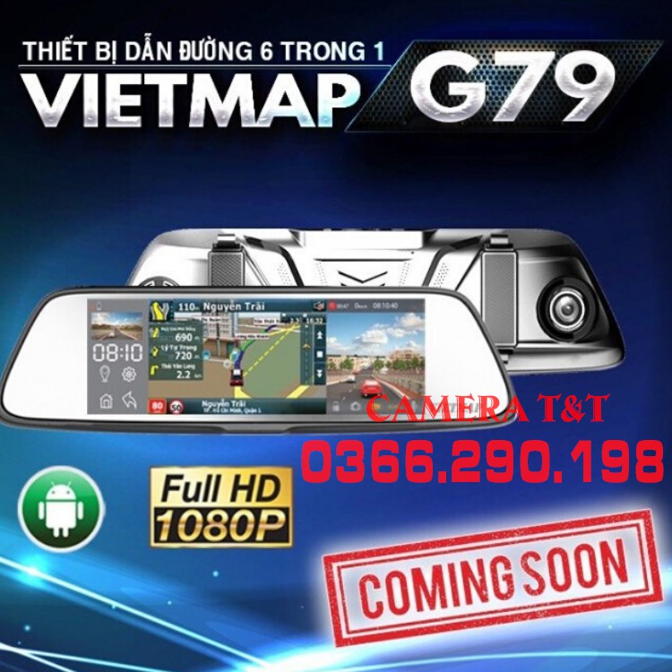 {NHẬP MÃ GIẢM 300K}CAMERA HÀNH TRÌNH VIETMAP G79 - MÀN HÌNH GƯƠNG VỪA DẪN ĐƯỜNG VỪA GHI HÌNH - TẶNG KÈM THẺ NHỚ VIETMAP | BigBuy360 - bigbuy360.vn