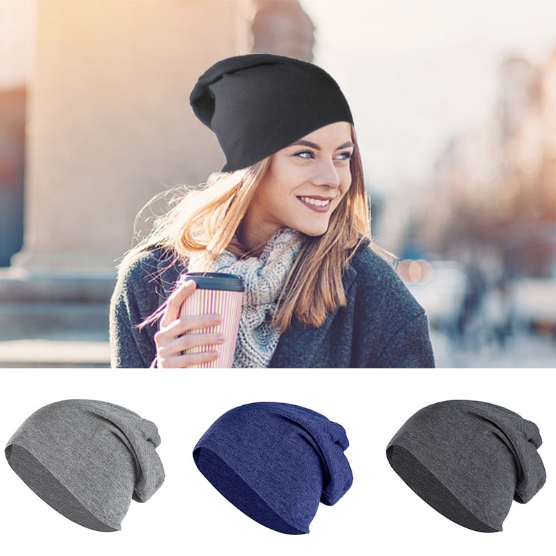 Mũ beanie Màu Trơn Phong Cách Hip Hop Thời Trang Thu Đông Cho Nam Và Nữ