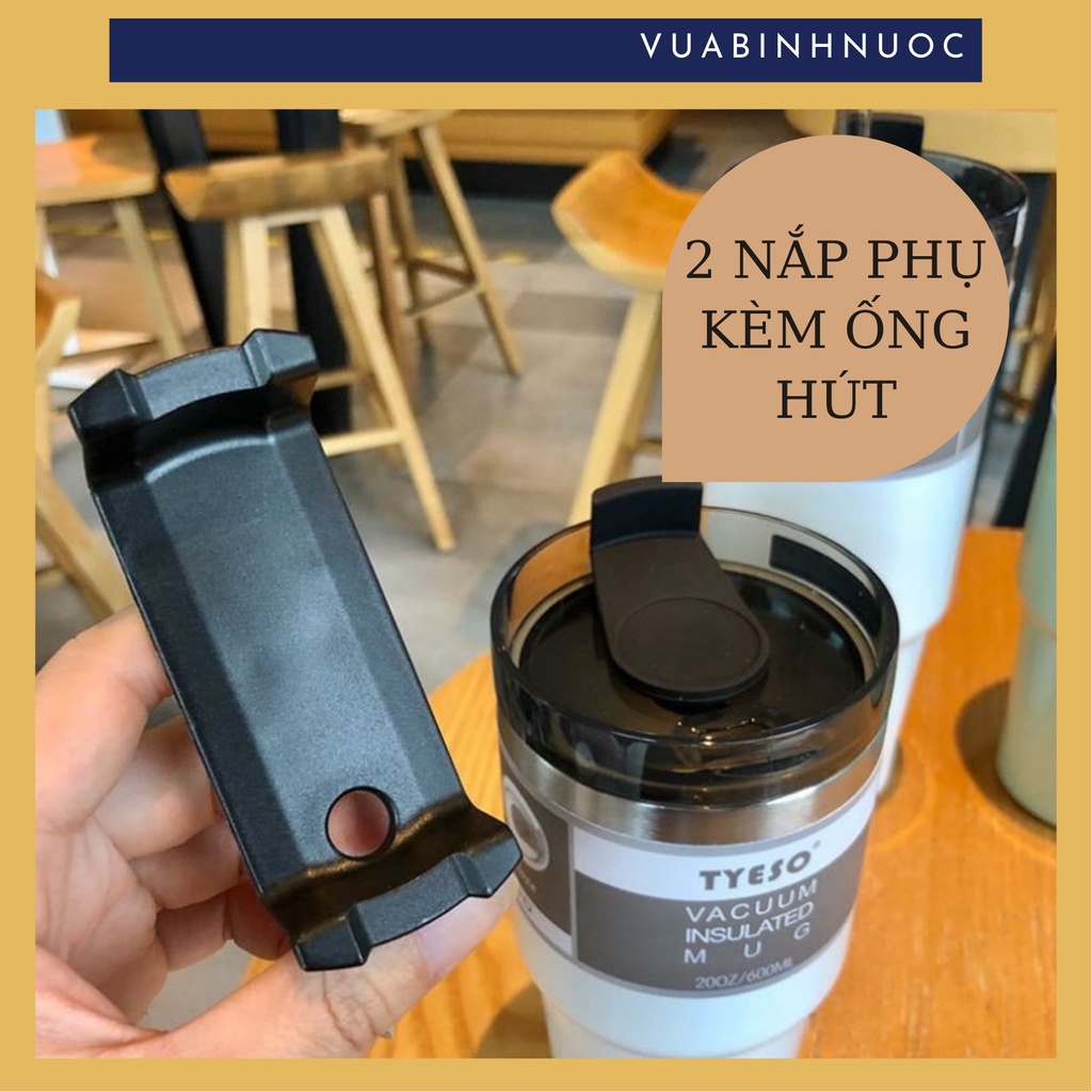 Bình Tyeso, Iced Americano các loại bình giữ nhiệt cao cấp, bình đi kèm ống hút  - vuabinhnuoc