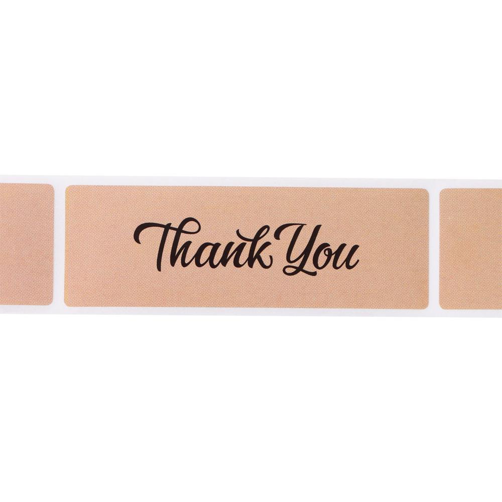 Set 150 Sticker Chữ Nhật In Chữ Thank You