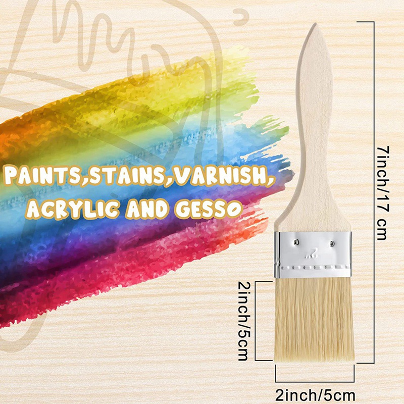 Bộ 120 Cọ Vẽ Tranh Bằng Gỗ 2 Inch Chuyên Dụng