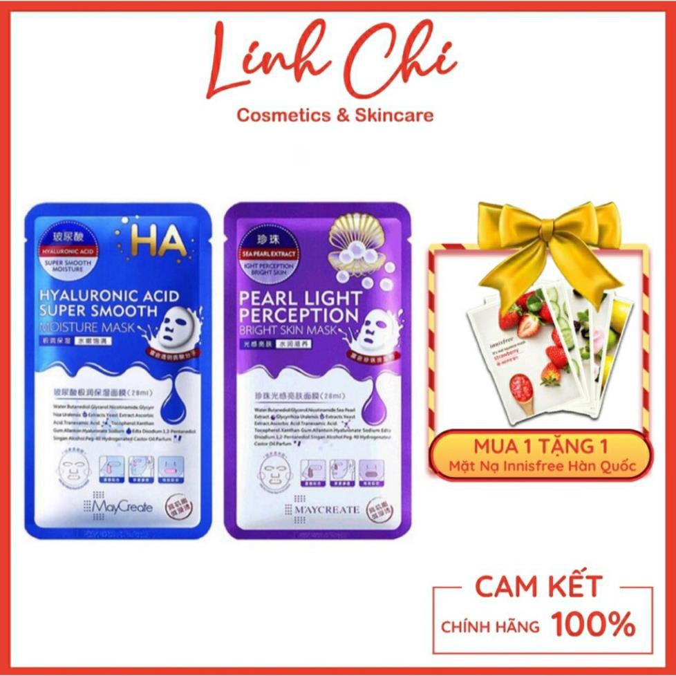 Mặt Nạ HA Cấp Nước Dưỡng Ẩm Trắng Da  Maycreate Mask Nội Địa Trung