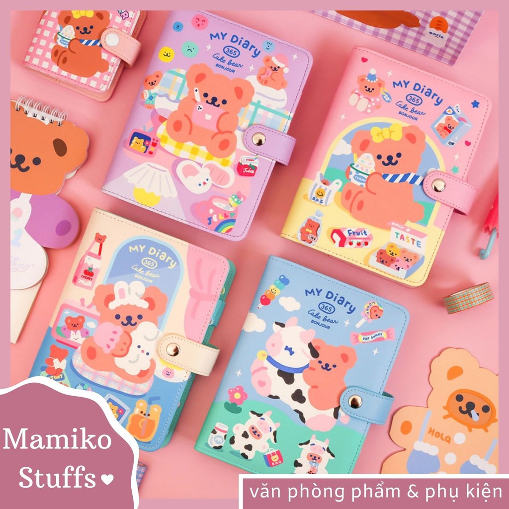 SET SỔ CÒNG A6 MILKJOY LITTLE BEAR 4 MẪU