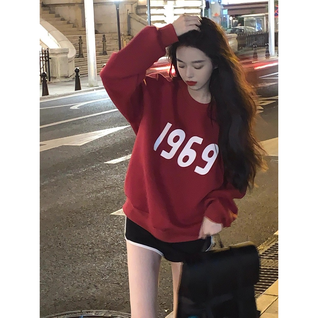 Áo Sweater Nỉ Cottong 19 69 tay bồng HARI